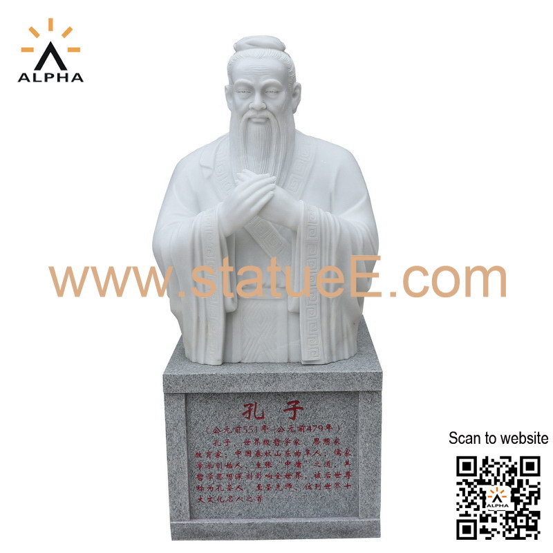 Marble Confucius bust